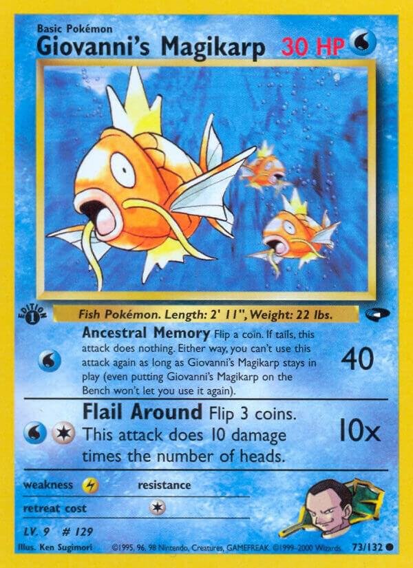 Giovanni’s Magikarp 073/132 1st Edition Gym Challenge
