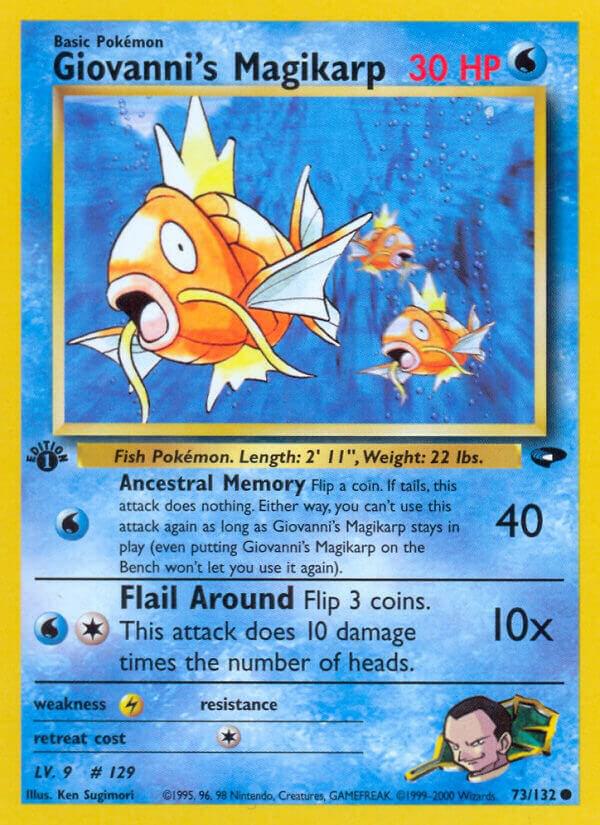 Giovanni’s Magikarp 073/132 Unlimited Gym Challenge Giovanni’s Magikarp 073/132 Unlimited Gym Challenge