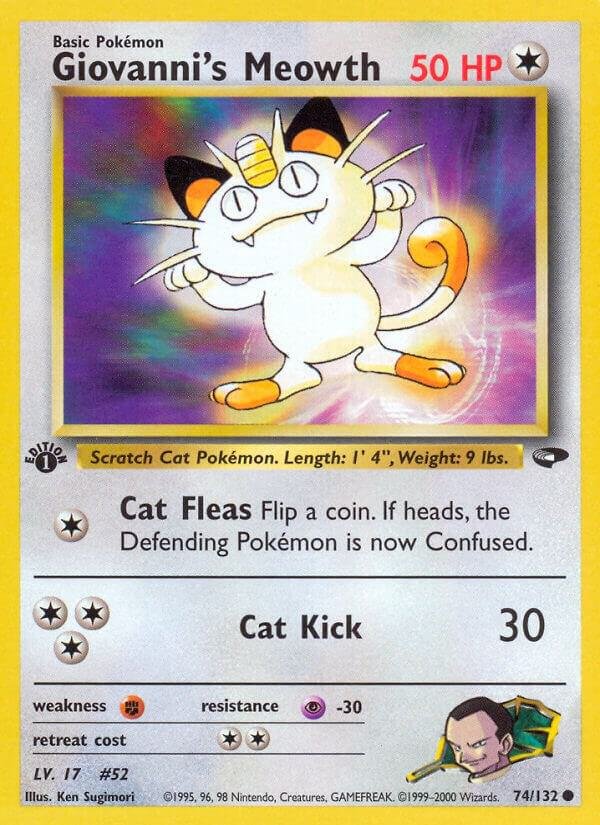 Giovanni’s Meowth (74) 074/132 Unlimited Gym Challenge Giovanni’s Meowth (74) 074/132 Unlimited Gym Challenge