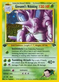 Giovanni's Nidoking | 007/132 | 1st Edition Holofoil | Gym Challenge Giovanni's Nidoking | 007/132 | 1st Edition Holofoil | Gym Challenge