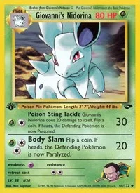 Giovanni's Nidorina | 044/132 | 1st Edition | Gym Challenge