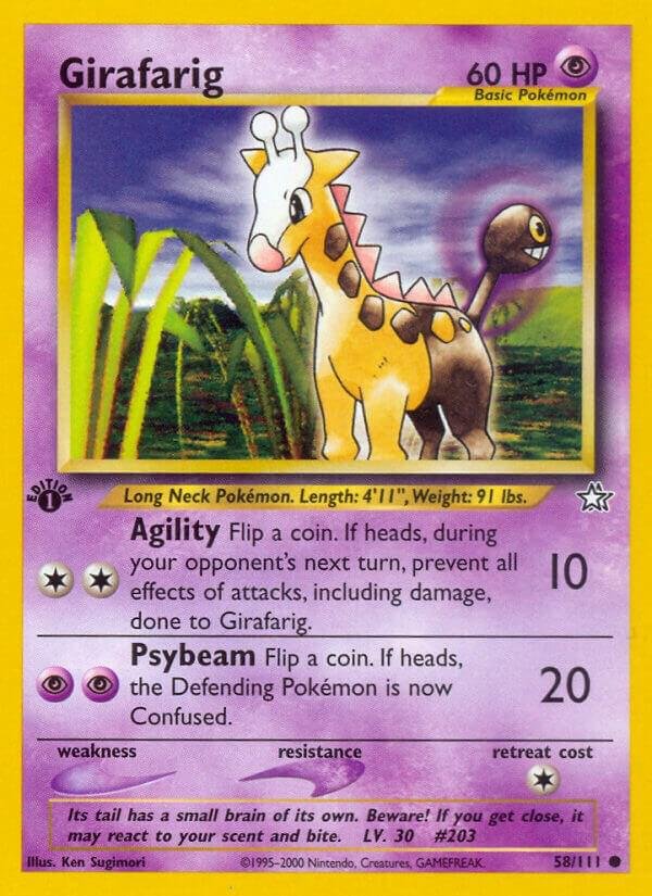 Girafarig 058/111 1st Edition Neo Genesis