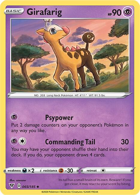 Girafarig 065/185 Normal SWSH04: Vivid Voltage