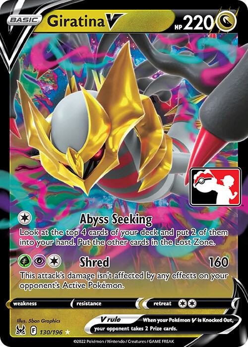 Giratina V 130/196 Holofoil Prize Pack Series Cards