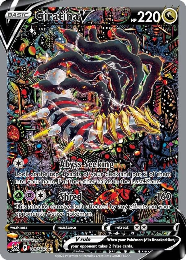 Giratina V (Alternate Full Art) 186/196 Holofoil SWSH11: Lost Origin