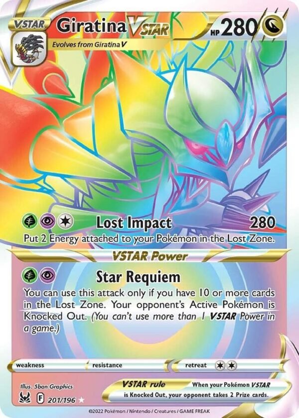 Giratina VSTAR (201) (Secret) 201/196 Holofoil SWSH11: Lost Origin