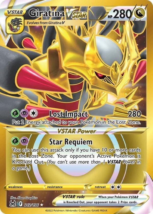 Giratina VSTAR (212) (Secret) 212/196 Holofoil SWSH11: Lost Origin