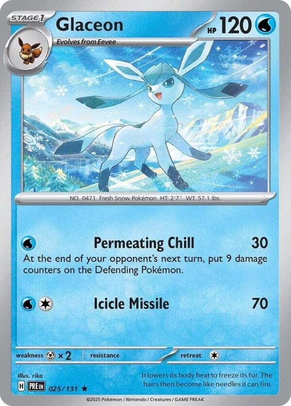 Glaceon 025/131 Holofoil SV: Prismatic Evolutions Glaceon 025/131 Holofoil SV: Prismatic Evolutions
