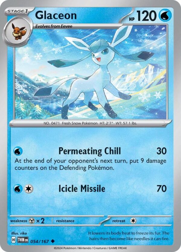 Glaceon 054/167 Normal SV06: Twilight Masquerade Glaceon 054/167 Normal SV06: Twilight Masquerade