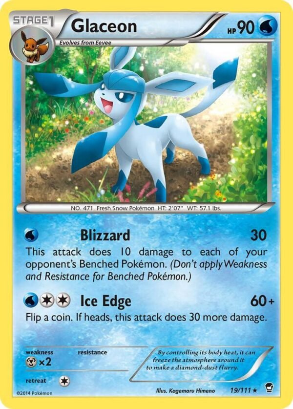 Glaceon 19/111 Reverse Holofoil XY – Furious Fists Glaceon 19/111 Reverse Holofoil XY – Furious Fists
