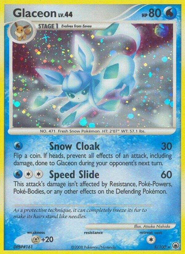 Glaceon (5) 5/100 Reverse Holofoil Majestic Dawn