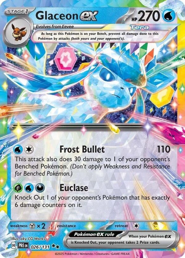 Glaceon ex 026/131 Holofoil SV: Prismatic Evolutions Glaceon ex 026/131 Holofoil SV: Prismatic Evolutions