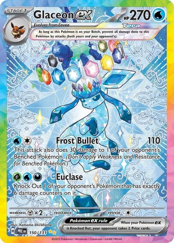 Glaceon ex 150/131 Holofoil SV: Prismatic Evolutions Glaceon ex 150/131 Holofoil SV: Prismatic Evolutions
