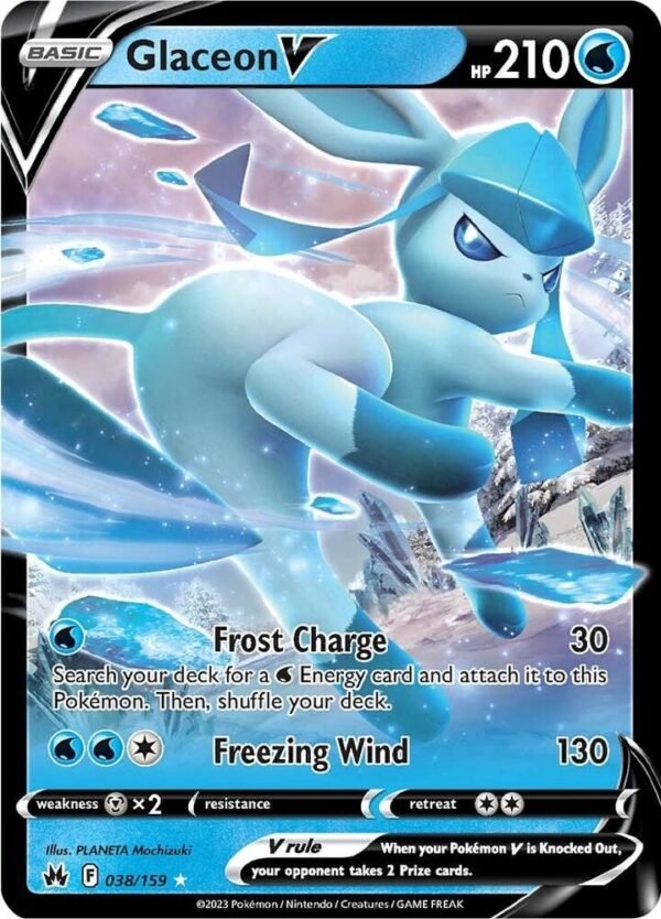 Glaceon V 038/159 Holofoil Crown Zenith Glaceon V 038/159 Holofoil Crown Zenith
