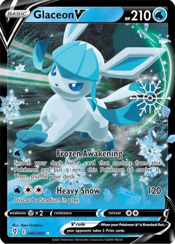 Glaceon V 040/203 (Holiday Calendar) Holofoil Miscellaneous Cards & Products
