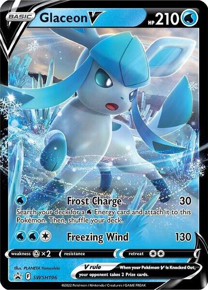 Glaceon V SWSH196 Holofoil SWSH: Sword & Shield Promo Cards Glaceon V SWSH196 Holofoil SWSH: Sword & Shield Promo Cards