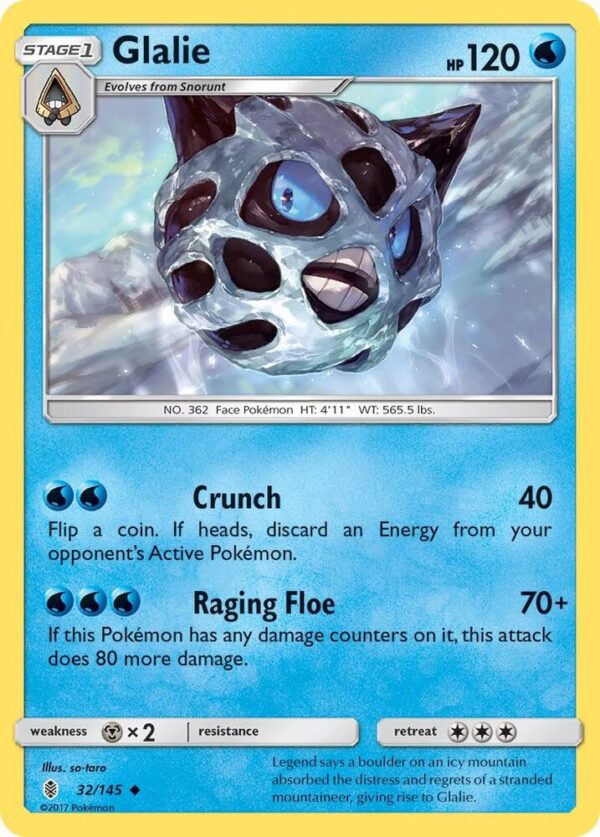 Glalie 32/145 Normal SM – Guardians Rising