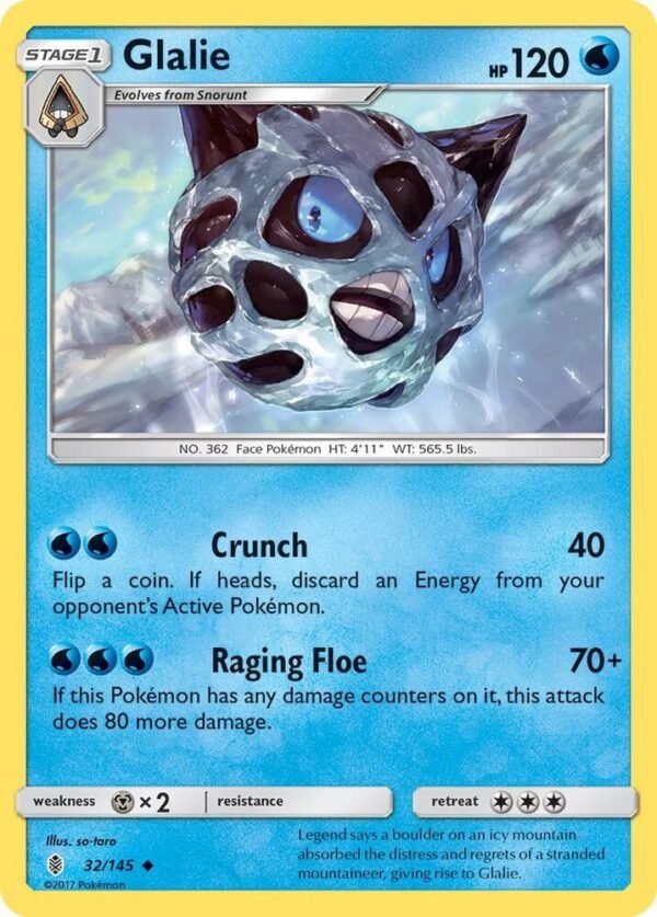 Glalie 32/145 Reverse Holofoil SM – Guardians Rising