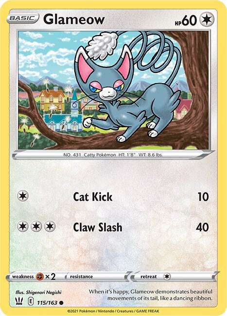 Glameow 115/163 Normal SWSH05: Battle Styles