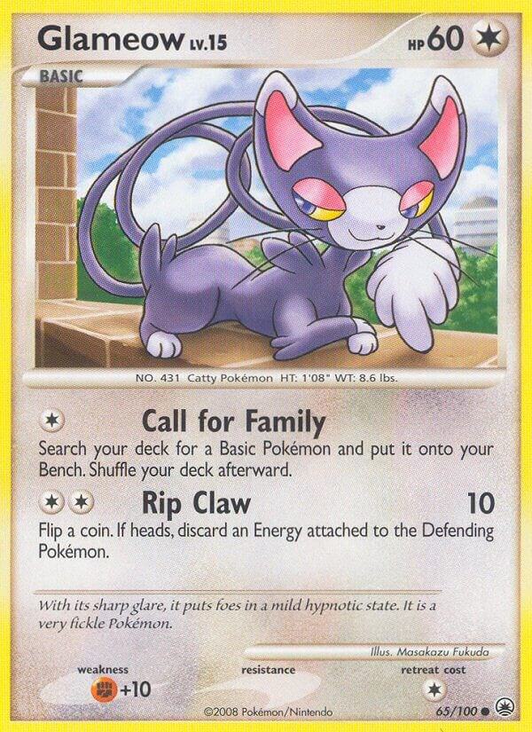 Glameow 65/100 Reverse Holofoil Majestic Dawn