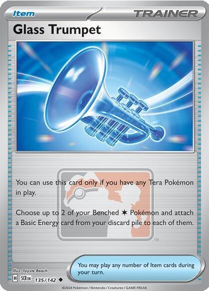 Glass Trumpet 135/142 Reverse Holofoil League & Championship Cards Glass Trumpet 135/142 Reverse Holofoil League & Championship Cards