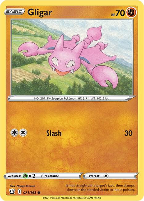 Gligar 071/163 Normal SWSH05: Battle Styles Gligar 071/163 Normal SWSH05: Battle Styles