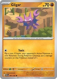 Gligar | 091/182 | Reverse Holofoil | SV04: Paradox Rift