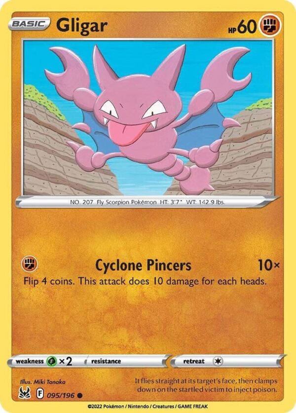 Gligar 095/196 Normal SWSH11: Lost Origin Gligar 095/196 Normal SWSH11: Lost Origin