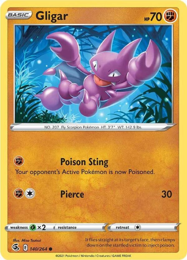 Gligar 140/264 Normal SWSH08: Fusion Strike