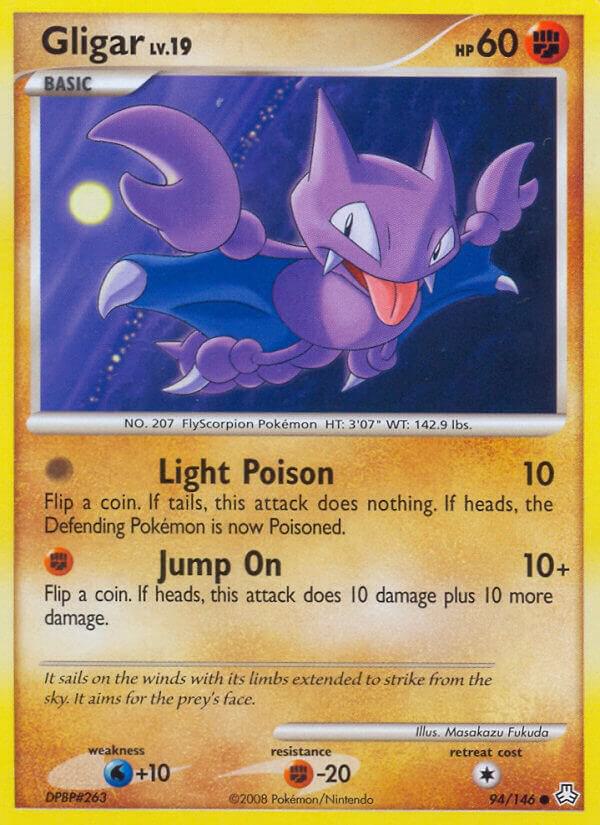 Gligar (94) 94/146 Reverse Holofoil Legends Awakened Gligar (94) 94/146 Reverse Holofoil Legends Awakened