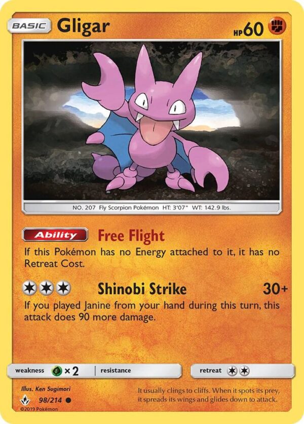 Gligar 98/214 Normal SM – Unbroken Bonds
