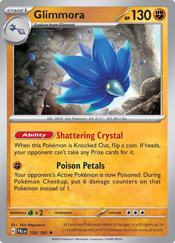 Glimmora 126/193 Reverse Holofoil SV02: Paldea Evolved Glimmora 126/193 Reverse Holofoil SV02: Paldea Evolved