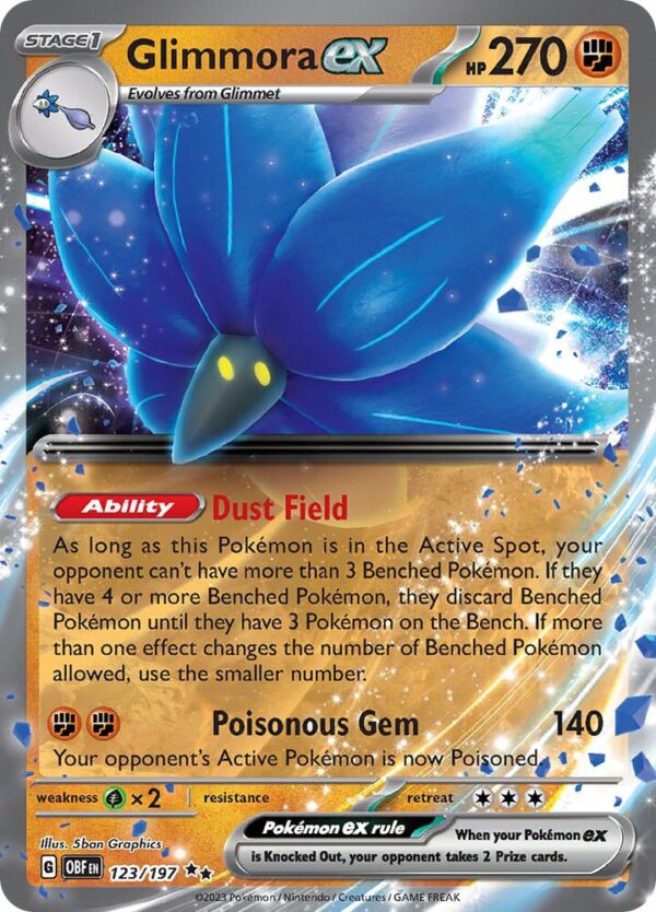 Glimmora ex 123/197 Holofoil SV03: Obsidian Flames Glimmora ex 123/197 Holofoil SV03: Obsidian Flames