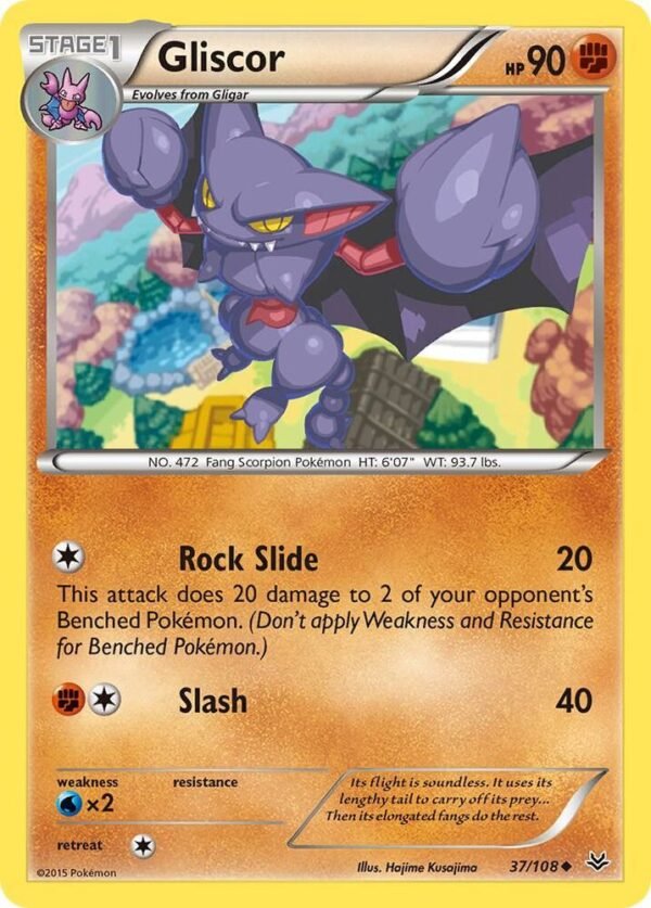 Gliscor 37/108 Reverse Holofoil XY – Roaring Skies Gliscor 37/108 Reverse Holofoil XY – Roaring Skies