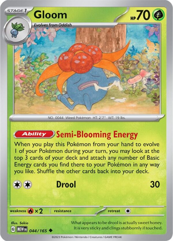 Gloom 044/165 Reverse Holofoil SV: Scarlet & Violet 151