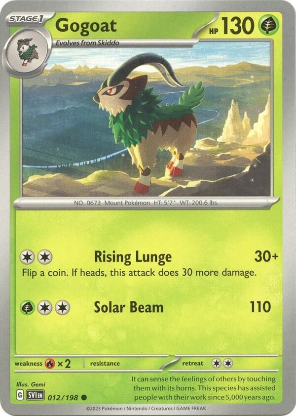 Gogoat 012/198 Normal SV01: Scarlet & Violet Base Set Gogoat 012/198 Normal SV01: Scarlet & Violet Base Set