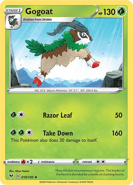 Gogoat 018/185 Reverse Holofoil SWSH04: Vivid Voltage