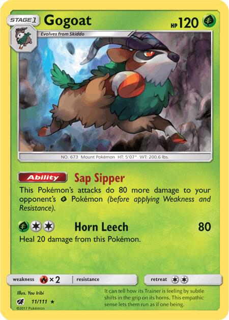 Gogoat 11/111 Reverse Holofoil SM – Crimson Invasion Gogoat 11/111 Reverse Holofoil SM – Crimson Invasion