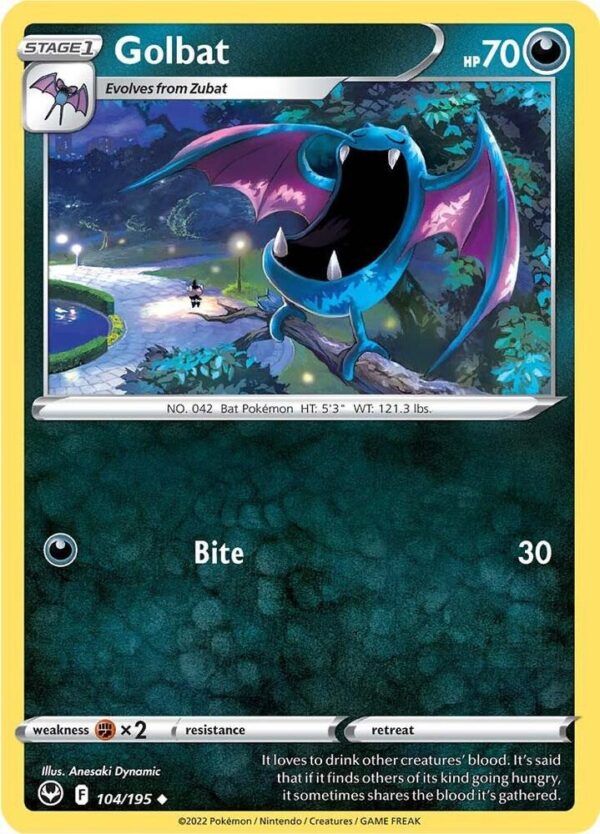 Golbat 104/195 Reverse Holofoil SWSH12: Silver Tempest