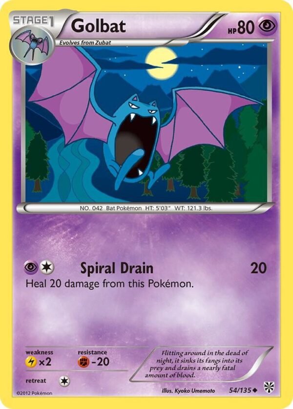 Golbat 54/135 Reverse Holofoil Plasma Storm Golbat 54/135 Reverse Holofoil Plasma Storm
