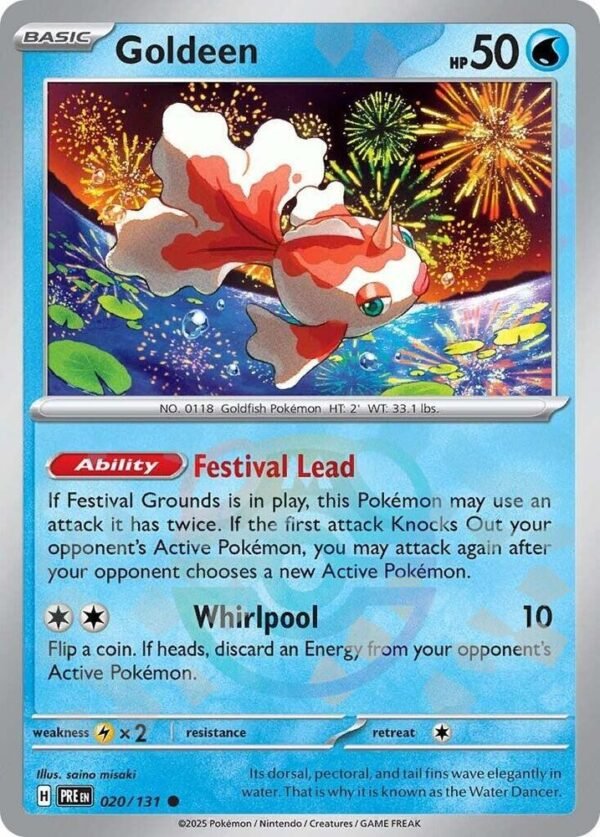 Goldeen (Master Ball Pattern) 020/131 Holofoil SV: Prismatic Evolutions