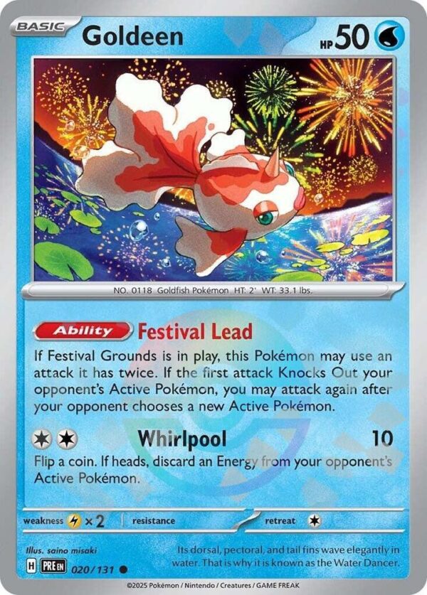 Goldeen (Poke Ball Pattern) 020/131 Holofoil SV: Prismatic Evolutions Goldeen (Poke Ball Pattern) 020/131 Holofoil SV: Prismatic Evolutions