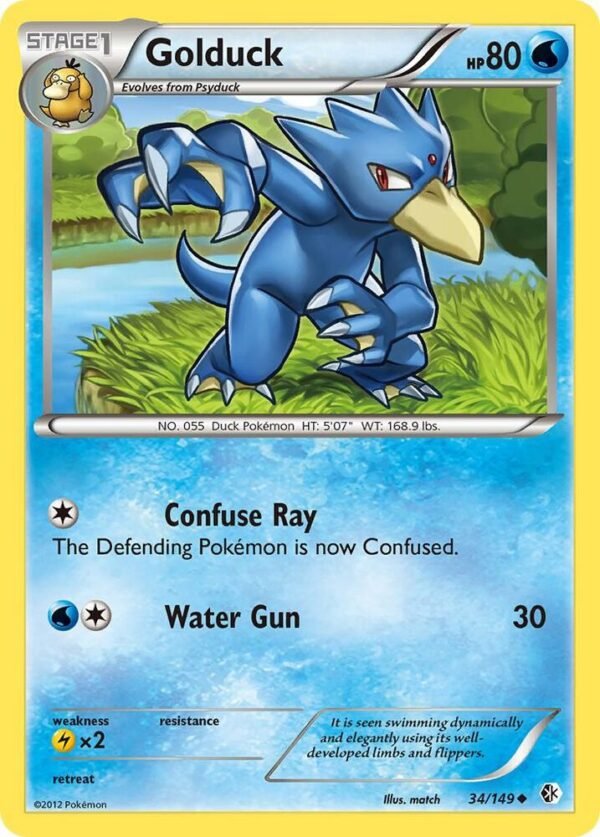 Golduck (34) 34/149 Reverse Holofoil Boundaries Crossed