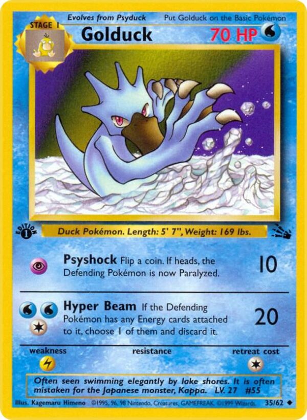 Golduck 35/62 Unlimited Fossil Golduck 35/62 Unlimited Fossil