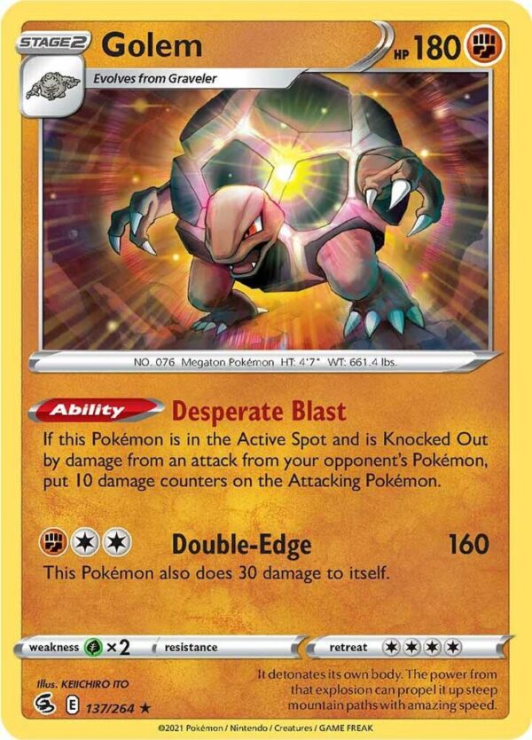 Golem 137/264 Normal SWSH08: Fusion Strike Golem 137/264 Normal SWSH08: Fusion Strike