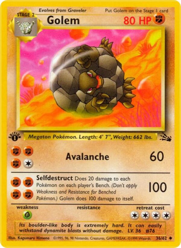 Golem 36/62 1st Edition Fossil