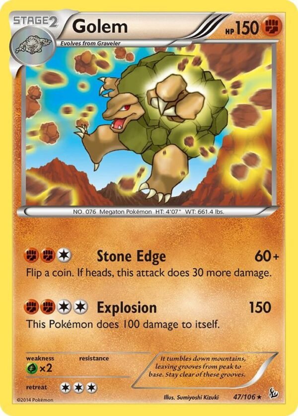 Golem 47/106 Reverse Holofoil XY – Flashfire Golem 47/106 Reverse Holofoil XY – Flashfire