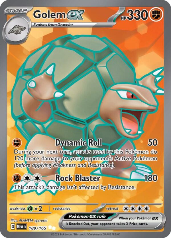Golem ex 189/165 Holofoil SV: Scarlet & Violet 151