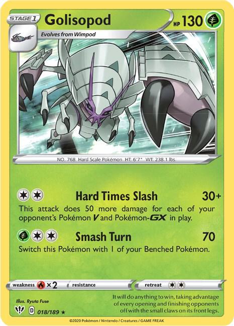Golisopod 018/189 Holofoil SWSH03: Darkness Ablaze Golisopod 018/189 Holofoil SWSH03: Darkness Ablaze