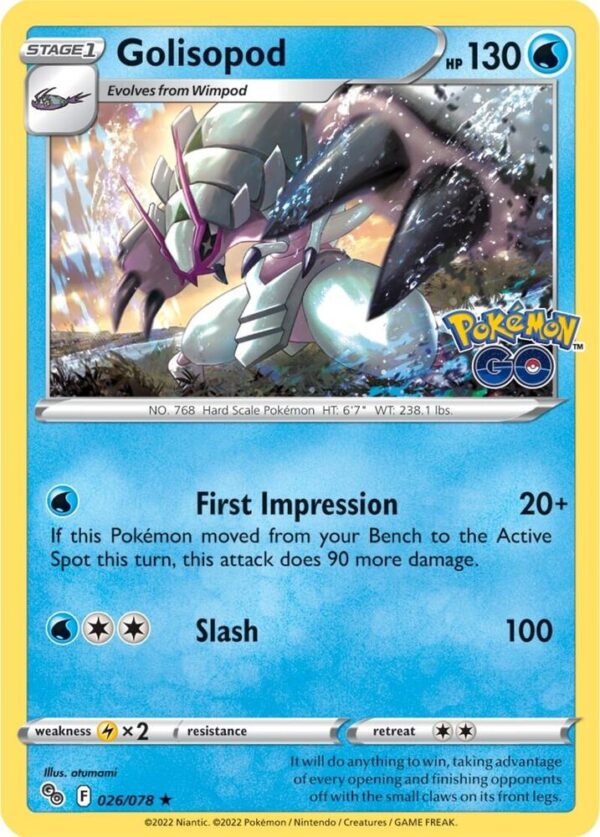 Golisopod 026/078 Holofoil Pokemon GO